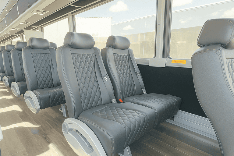 interior of Youngstown Charter Bus charter bus